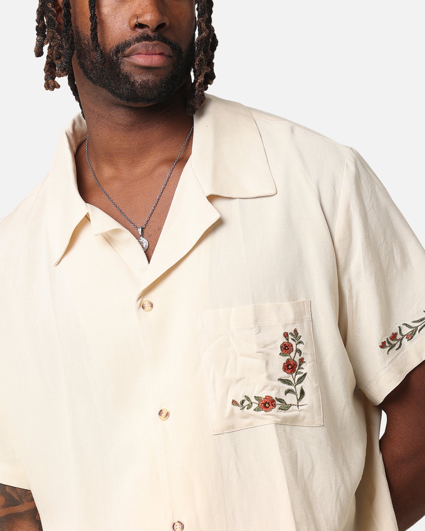 XXIII Serene Linen Button Up Shirt Off White