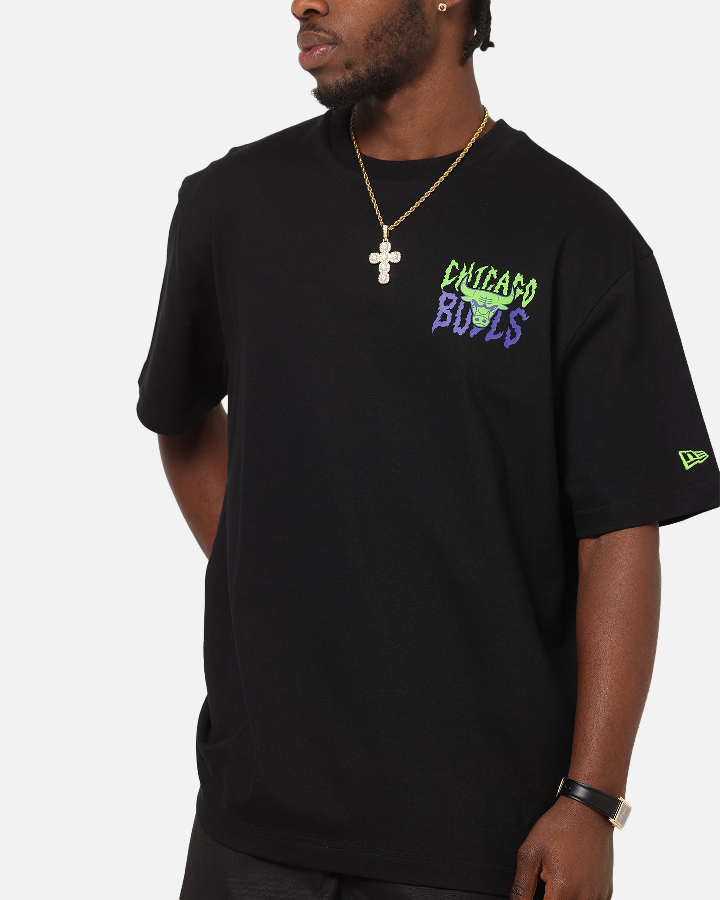 New Era Chicago Bulls Drip T-Shirt Black