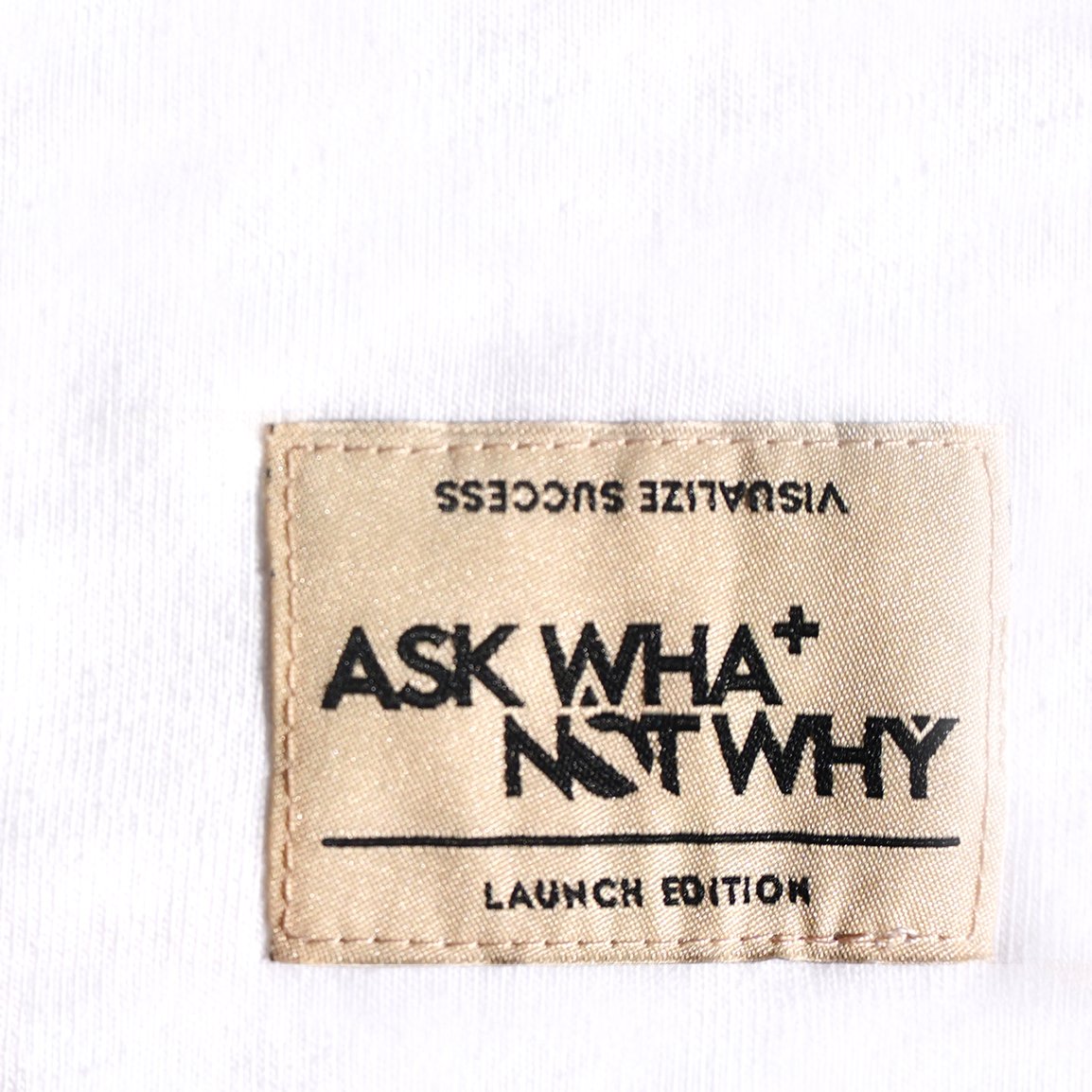 AskWhatNotWhy Launch Edition Logo T-Shirt White WHLET002