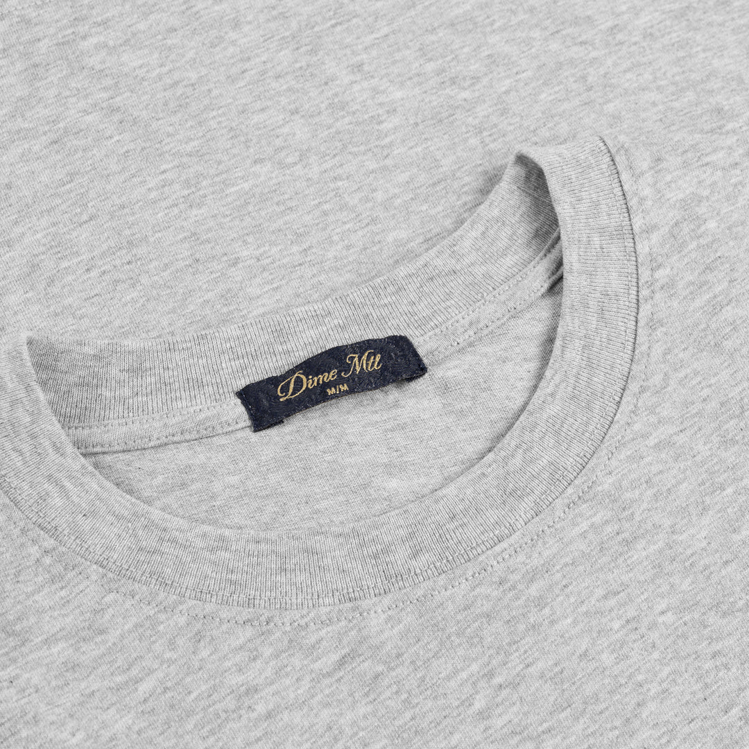 Dime Cursive T-Shirt Heather Gray