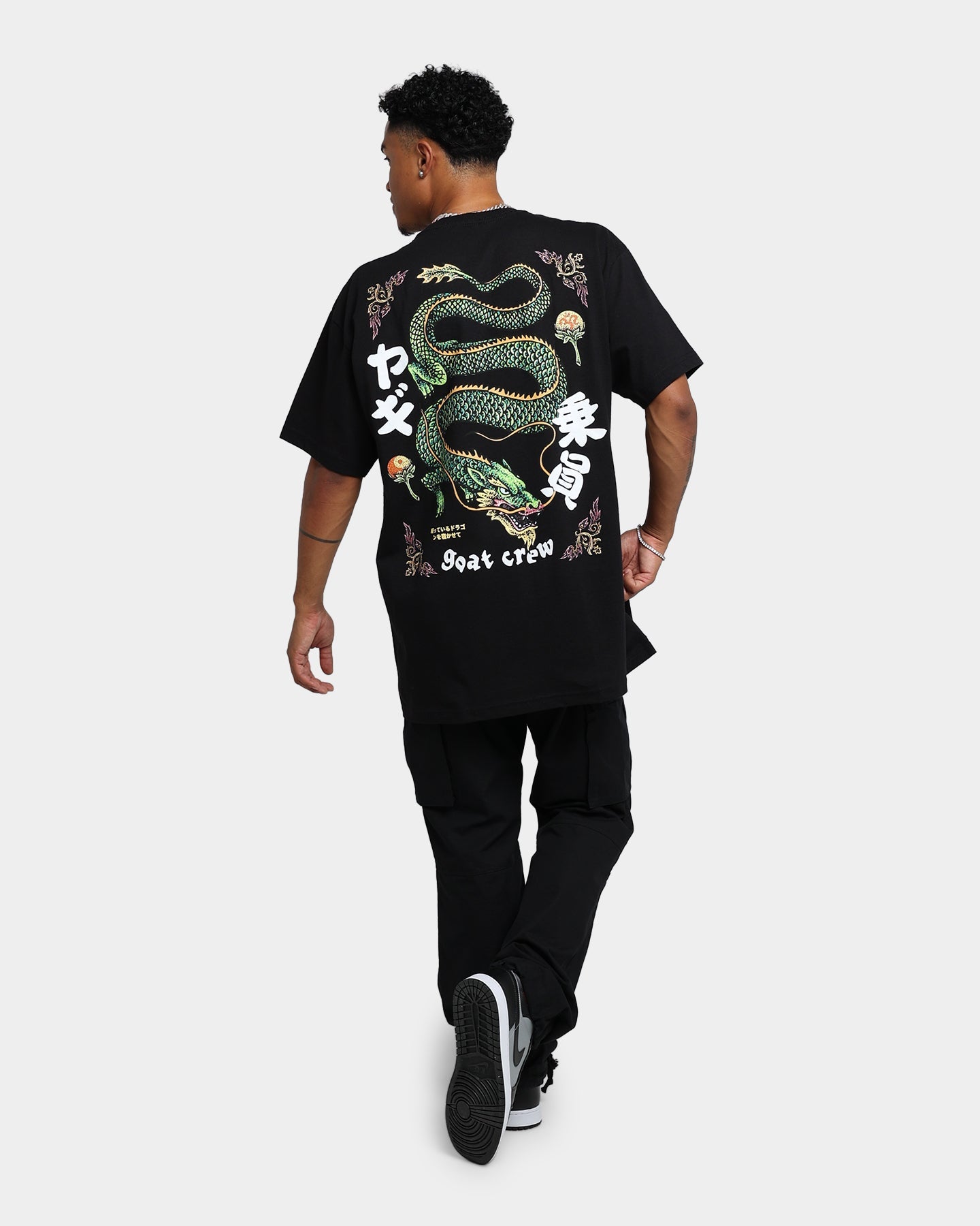 Goat Crew Sleeping Dragons T-Shirt Black