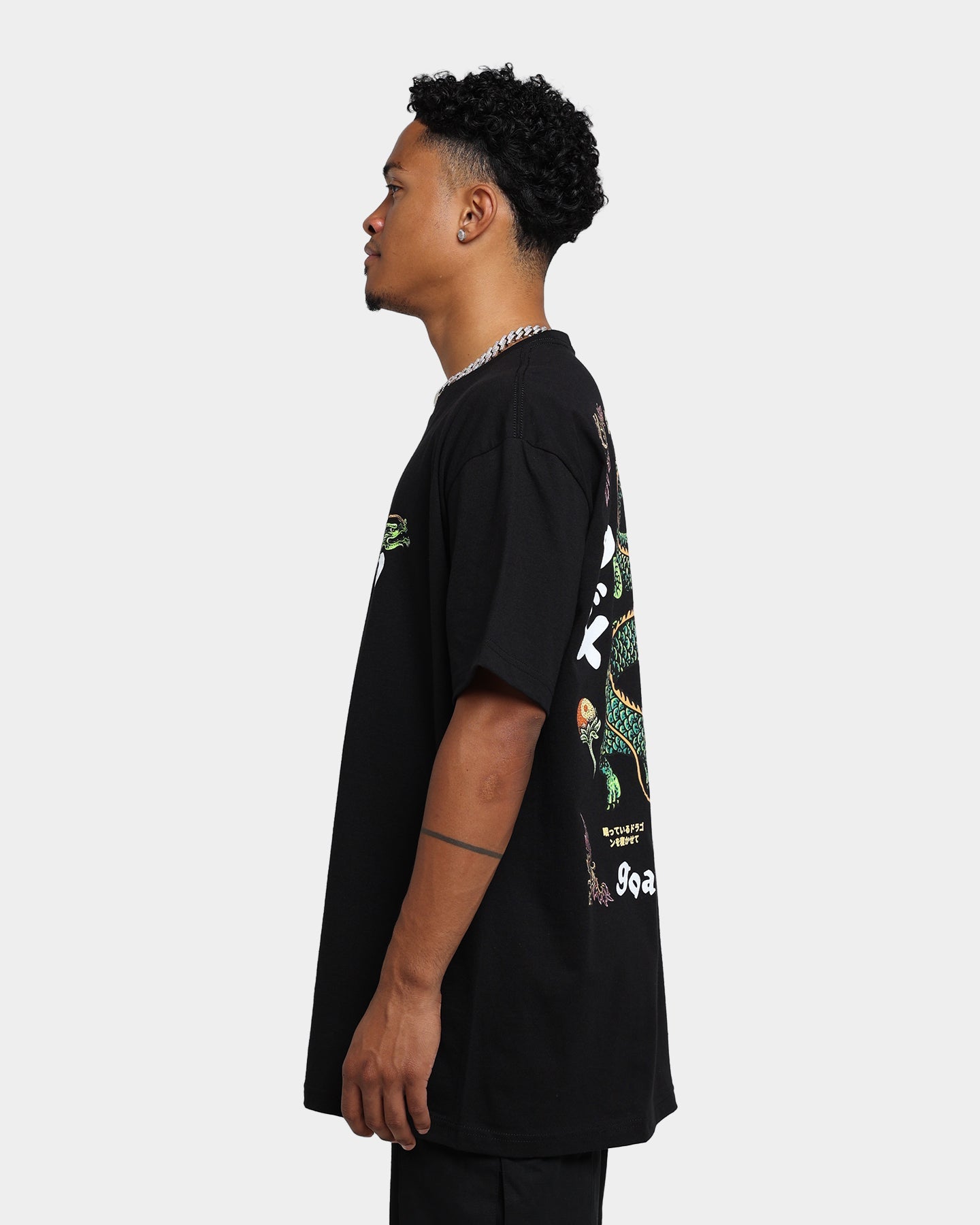 Goat Crew Sleeping Dragons T-Shirt Black