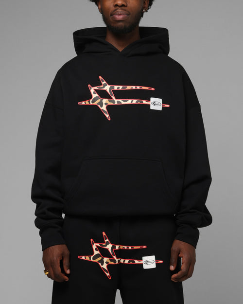Loiter Hybrid Premium Hoodie Black/Leopard