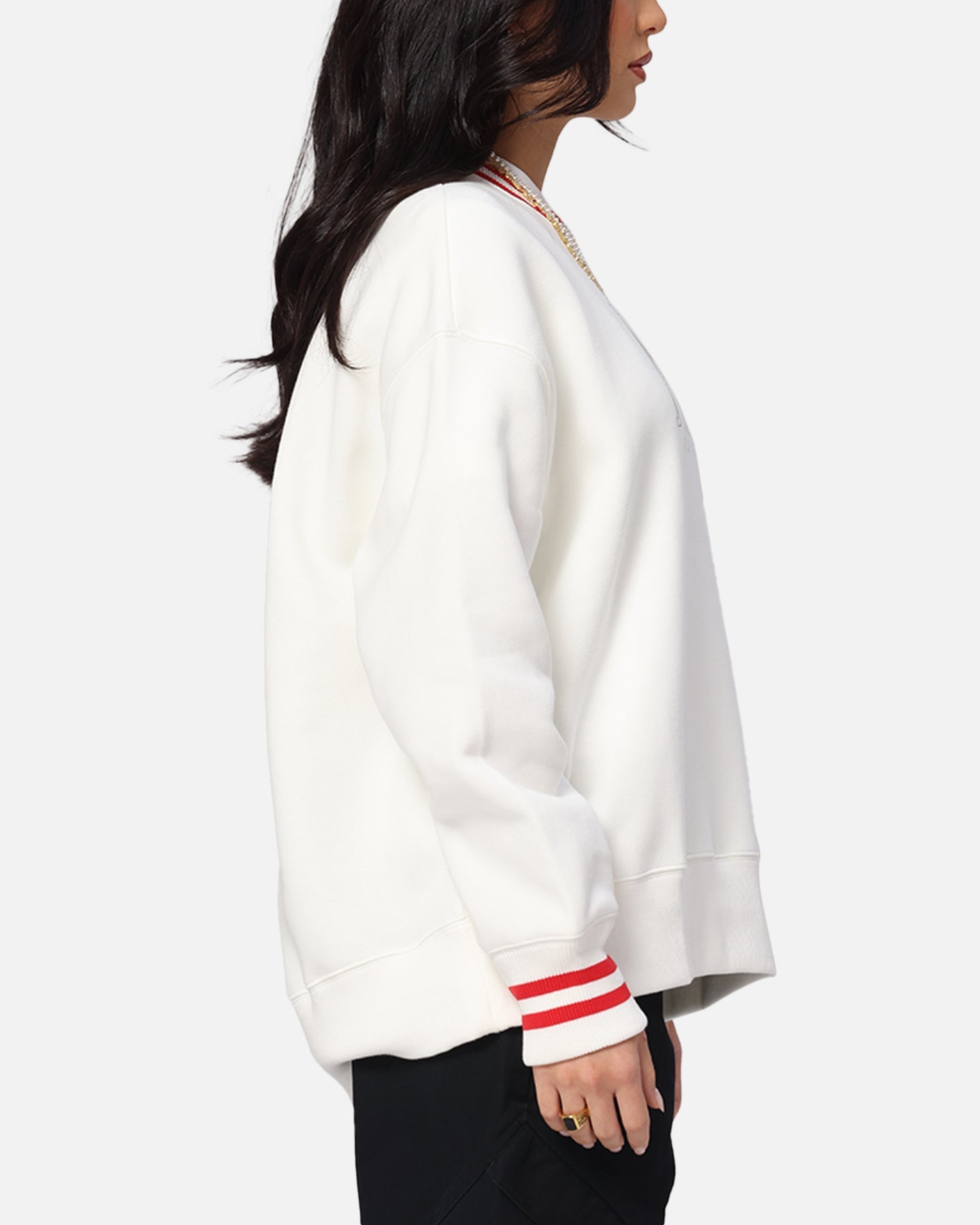 Nike Women's Sportswear Phoenix Oversized Graphic Fleece Sweatshirt Sail