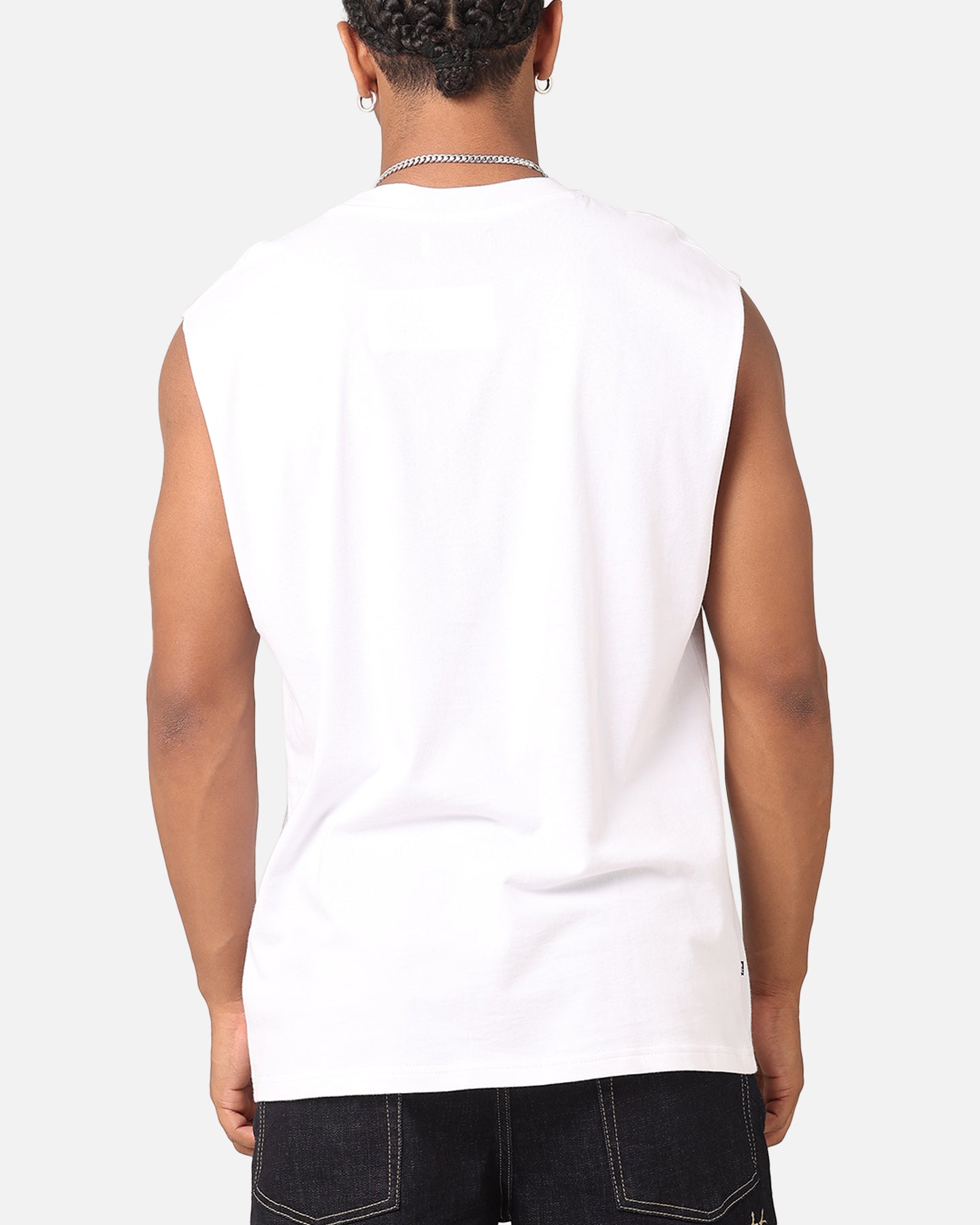 Saint Morta Division Oversized Muscle T-Shirt White/Black