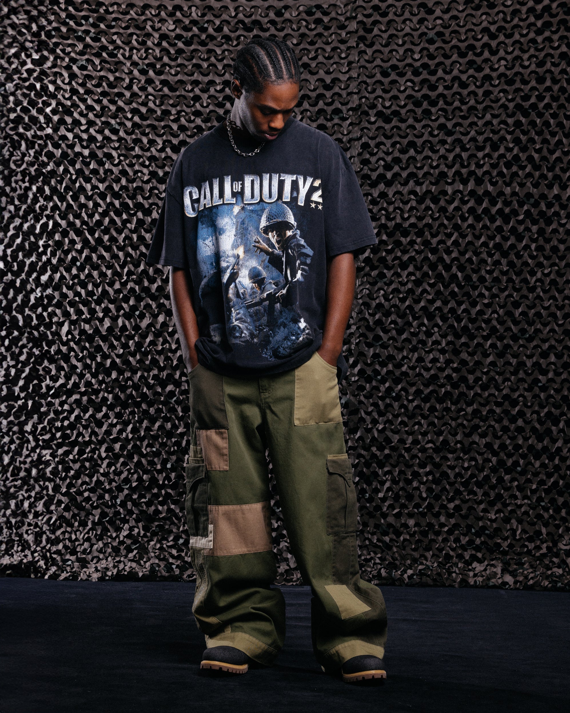 Goat Crew X Call Of Duty Call Of Duty 2 Heavy T-Shirt Vintage Black