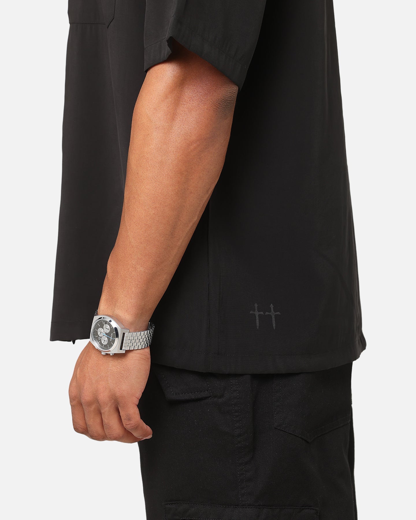 Saint Morta Cargo Button Up Shirt Black