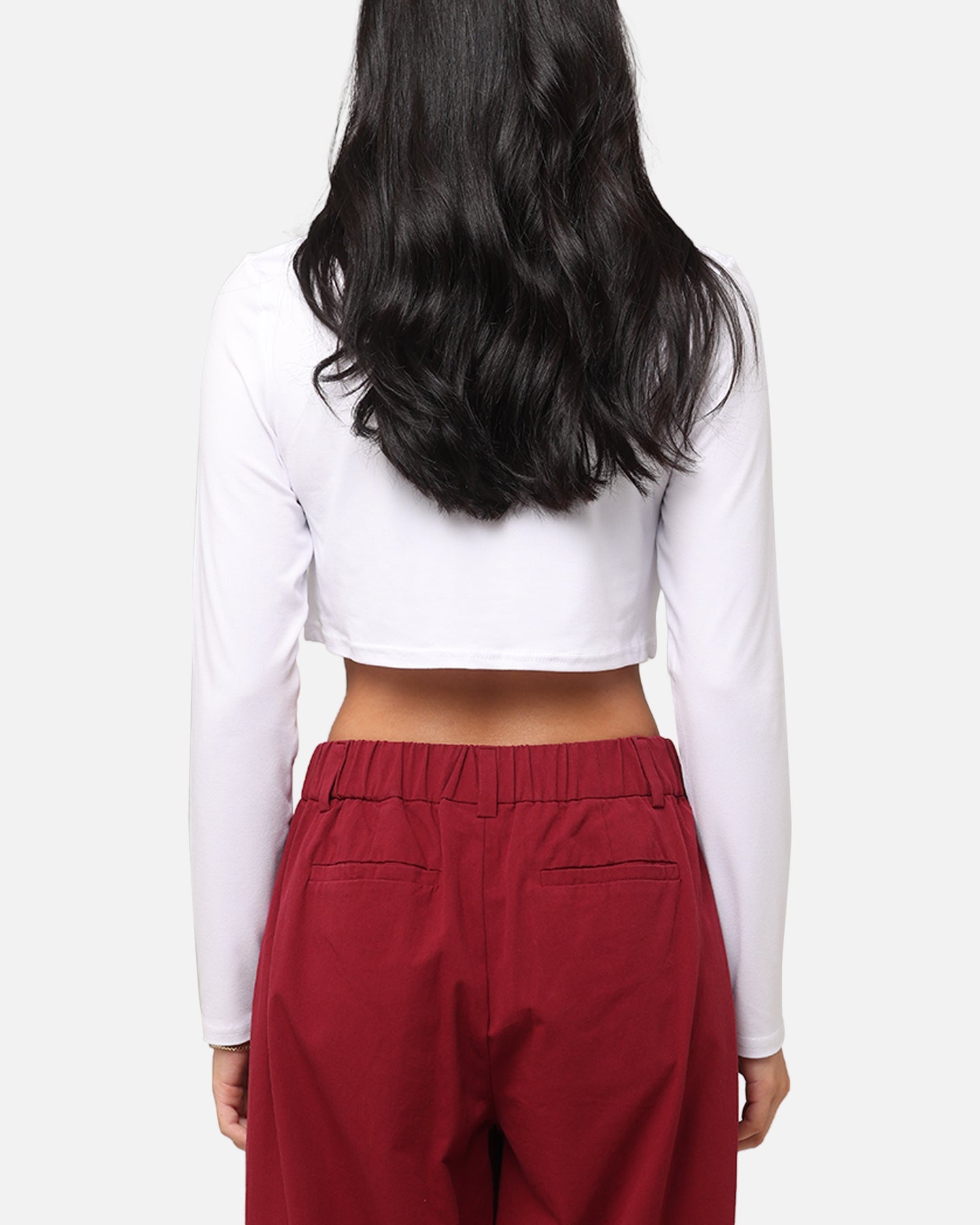 XXIII Women's Serene Long Sleeve Crop T-Shirt White