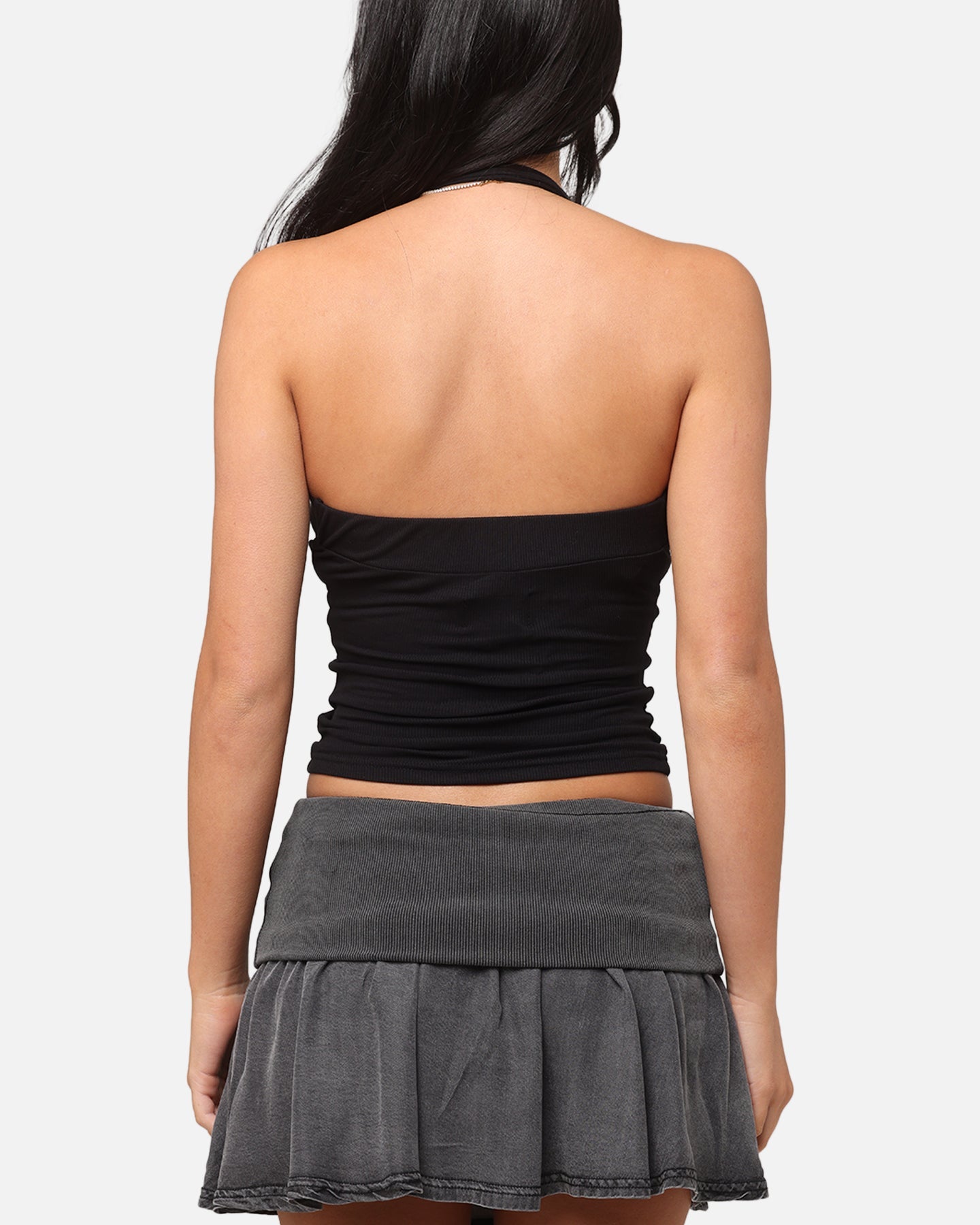 XXIII Women's Rib Halter Top Black