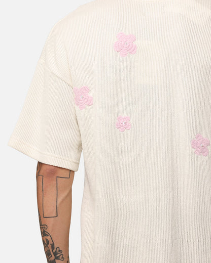 XXIII Crochet Flowers T-Shirt Off White