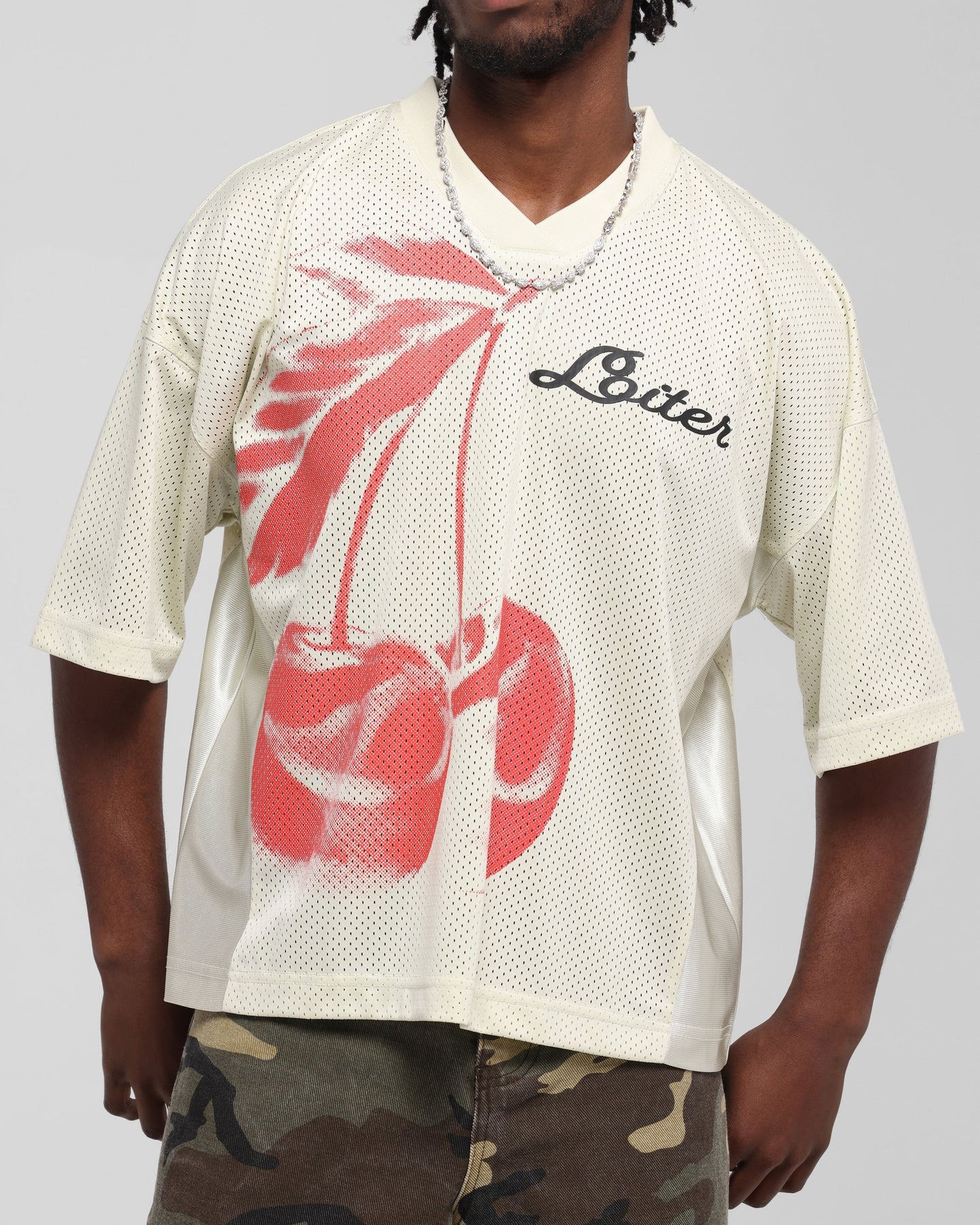 Loiter Cherry Jersey Off White/Red
