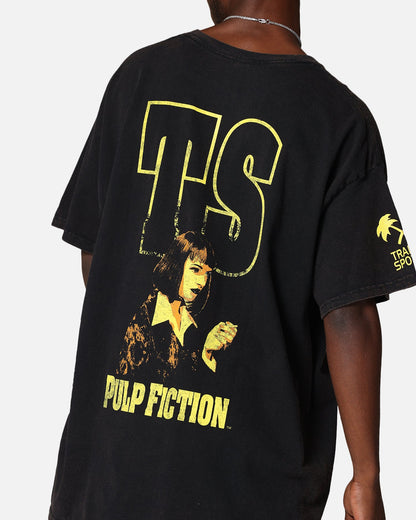 Pulp Fiction Mia Wallace Vintage T-Shirt Black Vintage