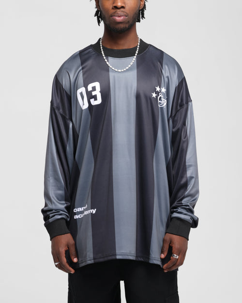 Carre Academy Oversized Long Sleeve T-Shirt Black/Grey