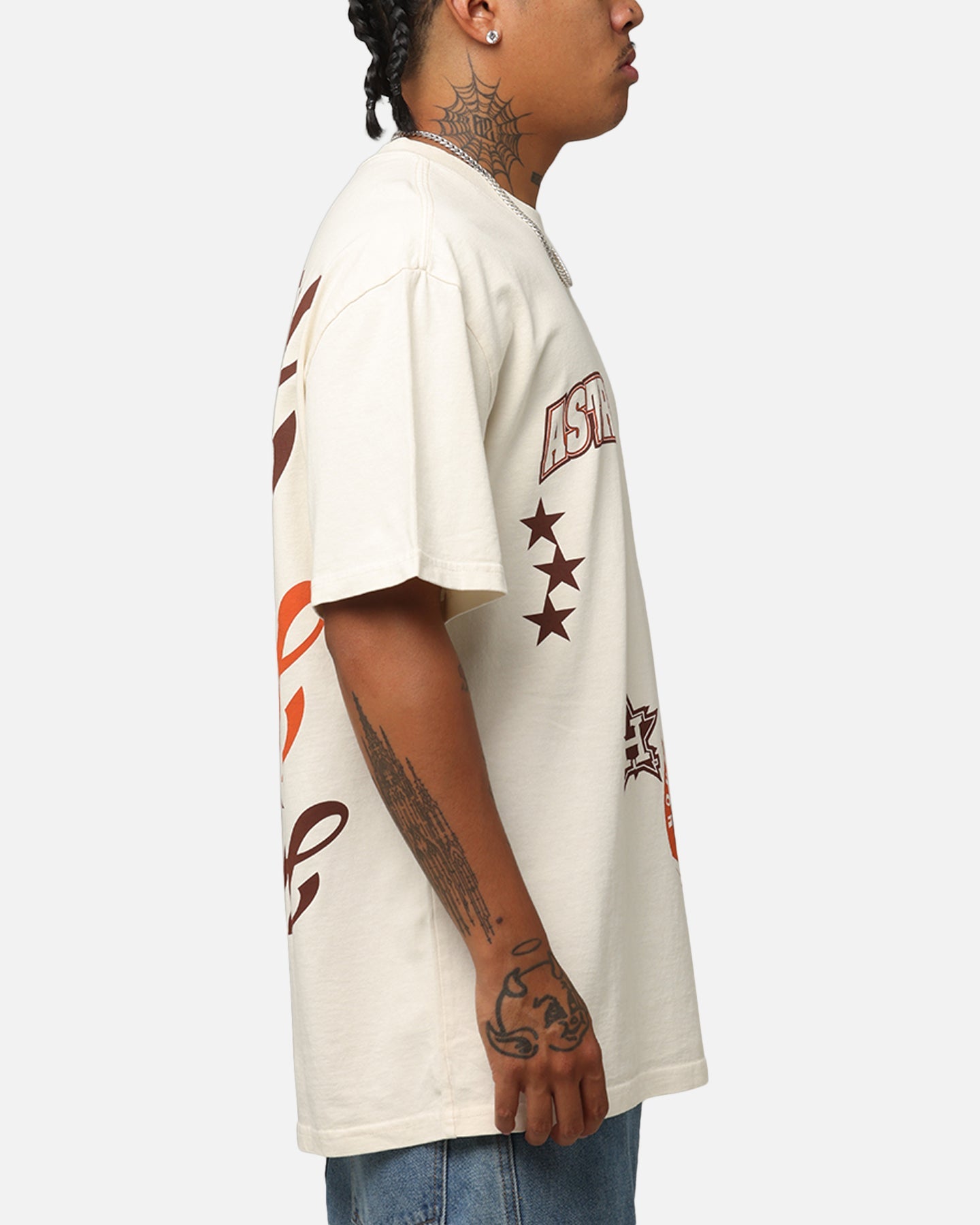 Majestic Athletic Houston Astros Patchwork T-Shirt Ecru
