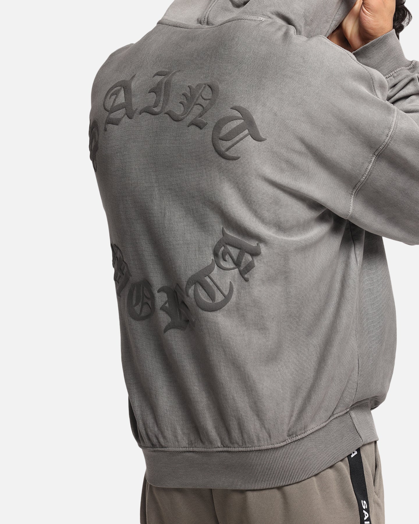 Saint Morta Mortal Boxy Hoodie Washed Charcoal