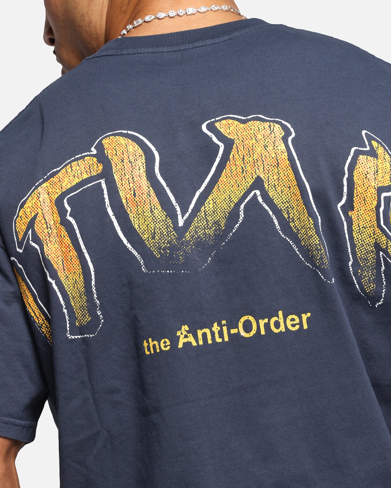 The Anti Order Anti Collegate Boxy T-Shirt Navy