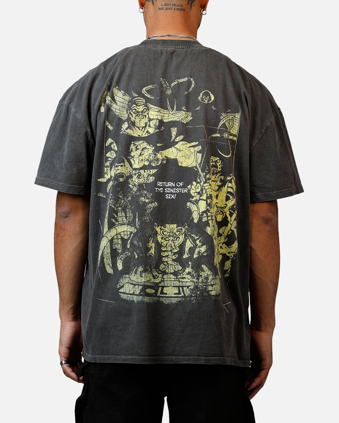 Goat Crew Marvel Villians Doctor Octopus Heavy T-Shirt Black Wash