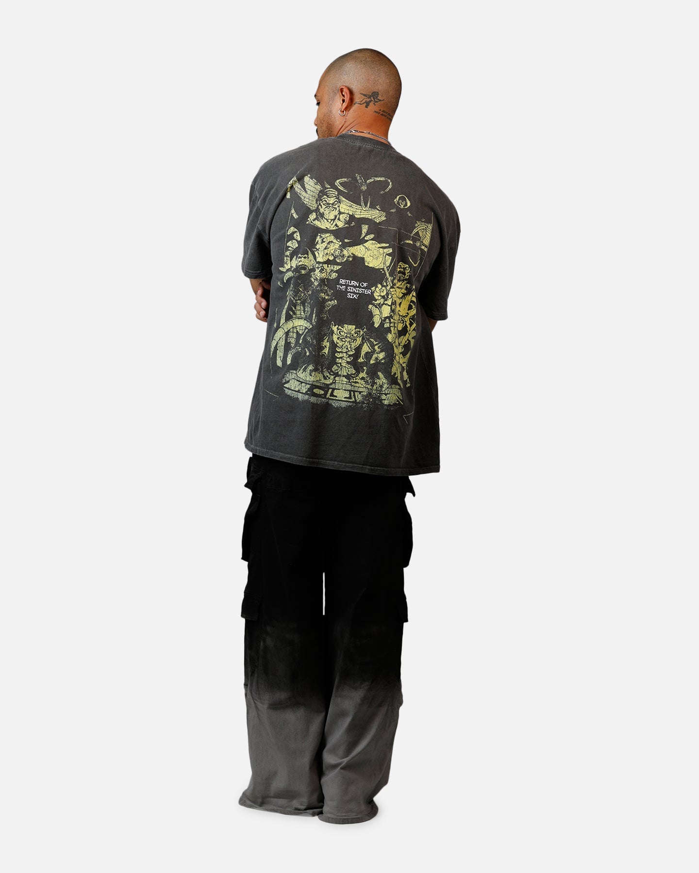 Goat Crew Marvel Villians Doctor Octopus Heavy T-Shirt Black Wash