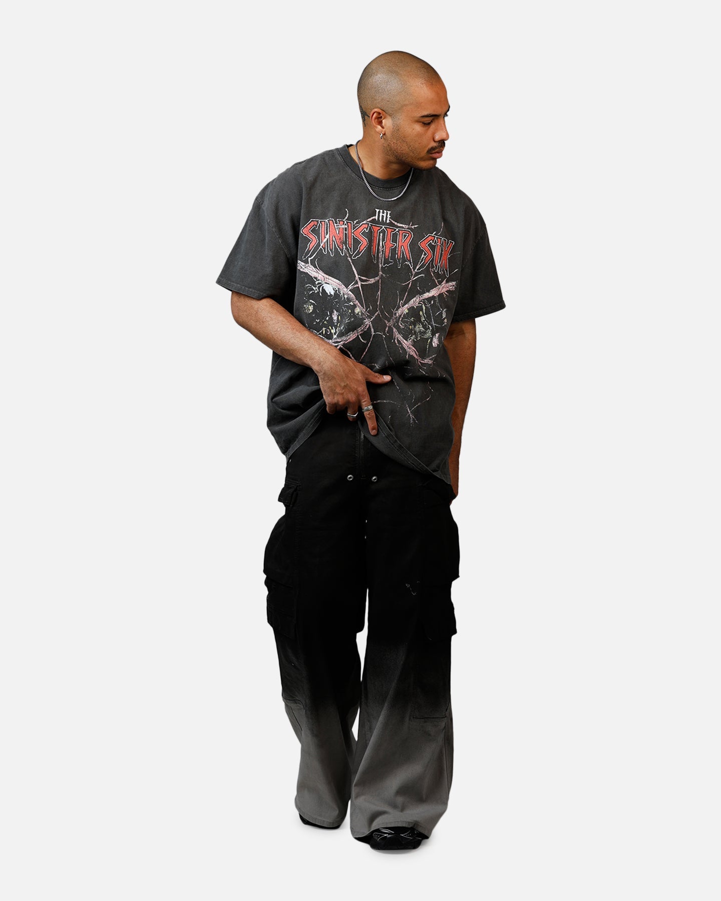 Goat Crew Marvel Villians Through The Eyes Heavy T-Shirt Black Wash