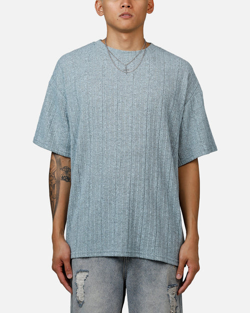 XXIII Rib Knit T-Shirt Blue Marle