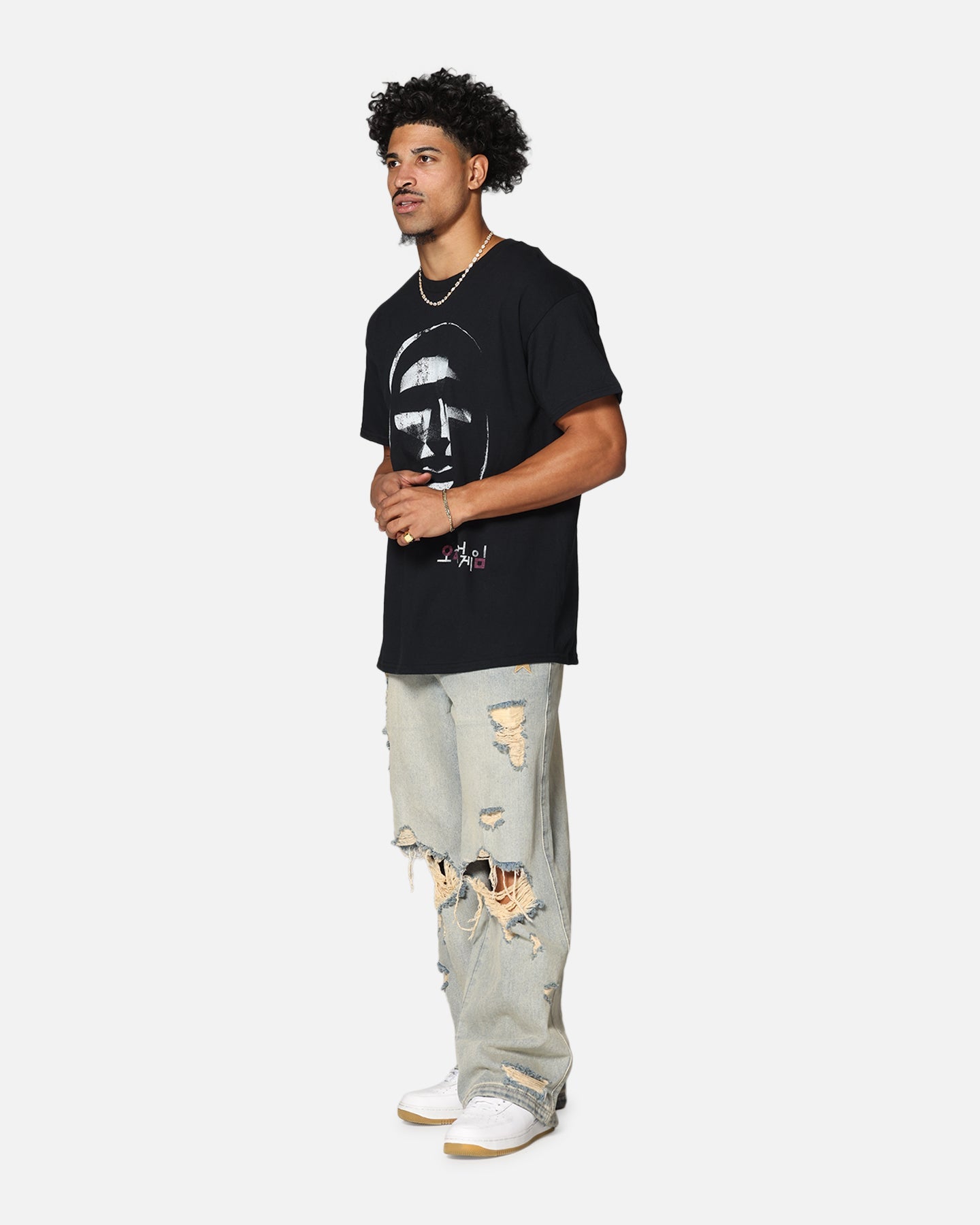 Goat Crew X Squid Game Front Man Vintage T-Shirt Black