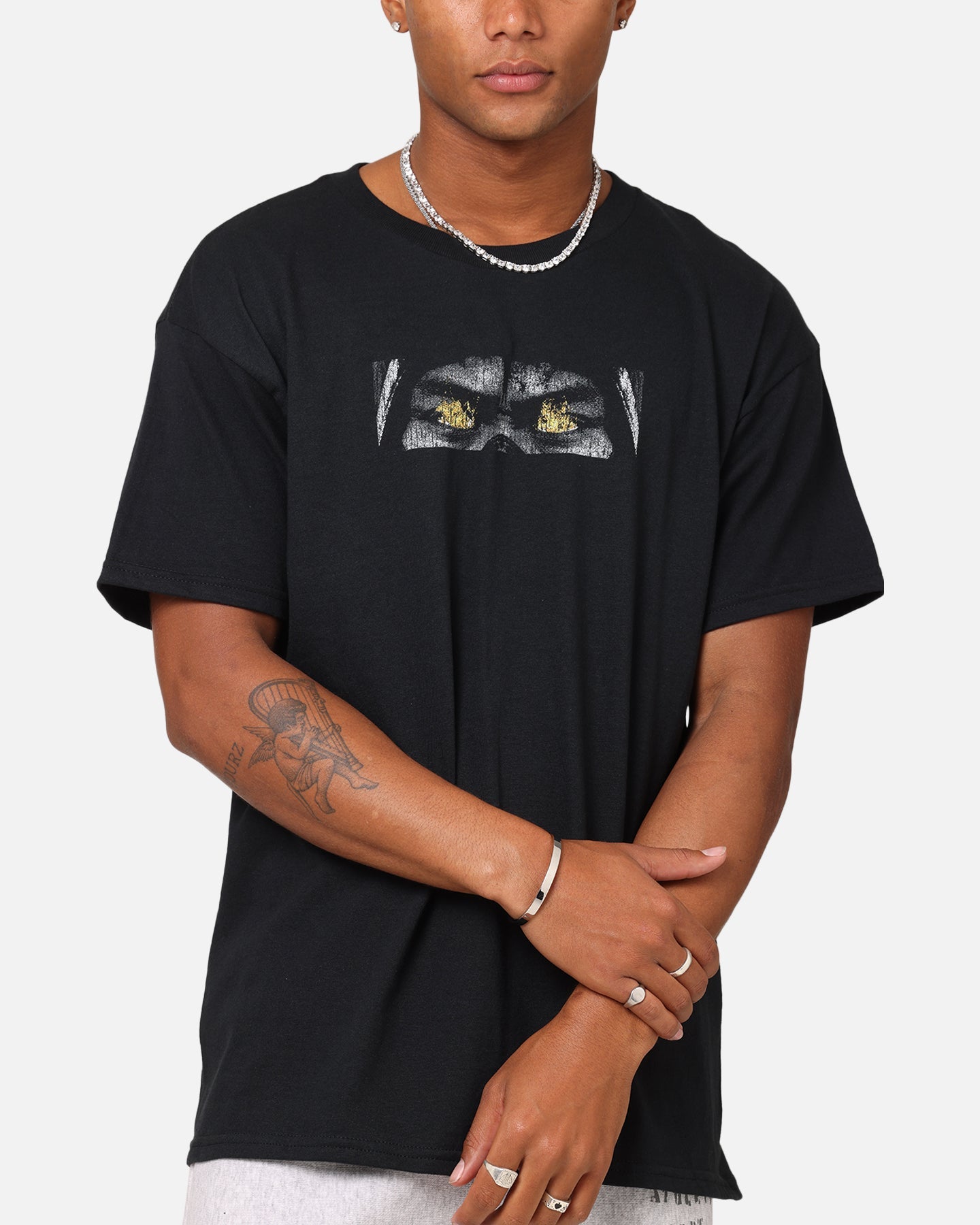 Goat Crew X Mortal Kombat Scorpion Fire T-Shirt Black