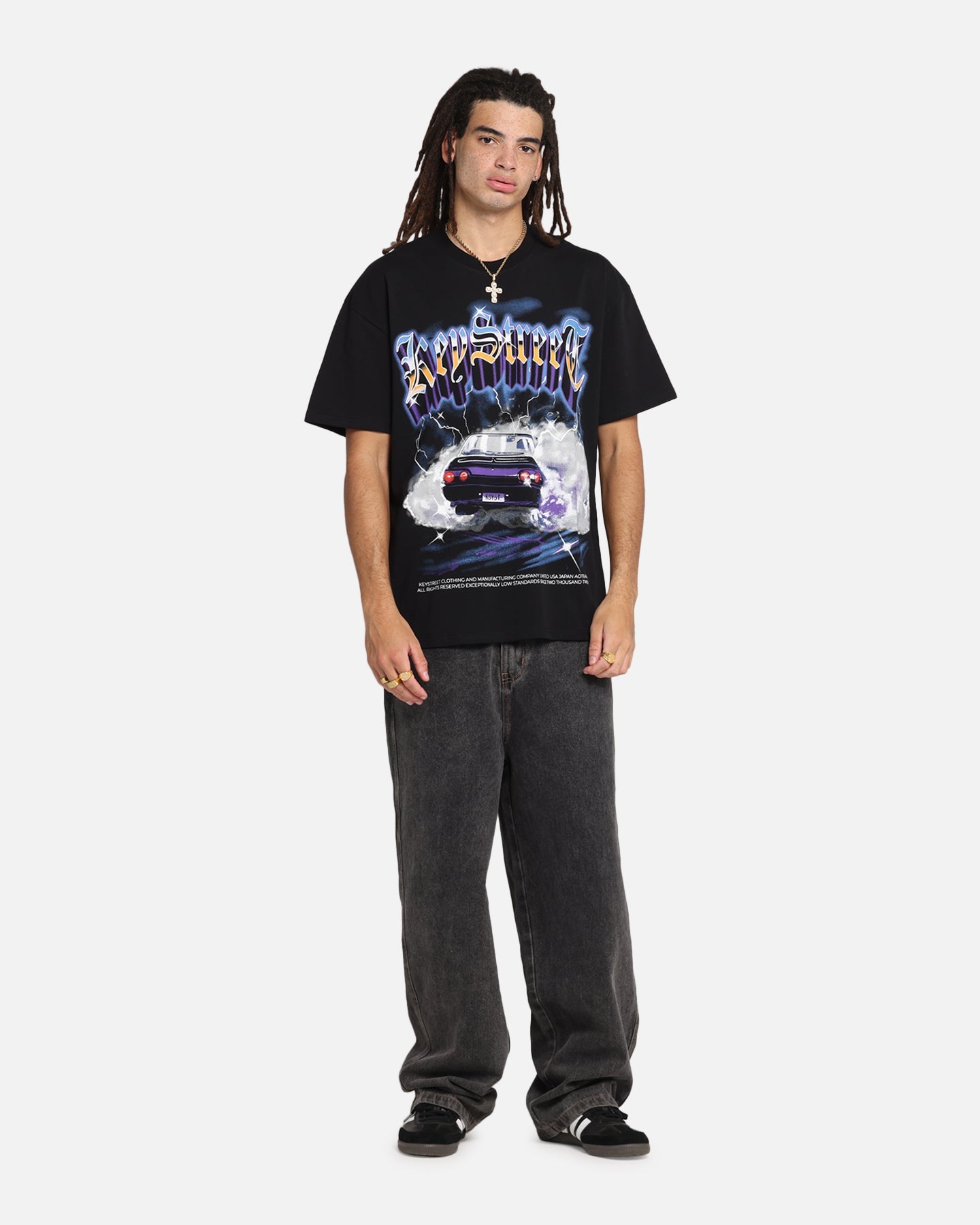 Key Street Burnout T-Shirt Black