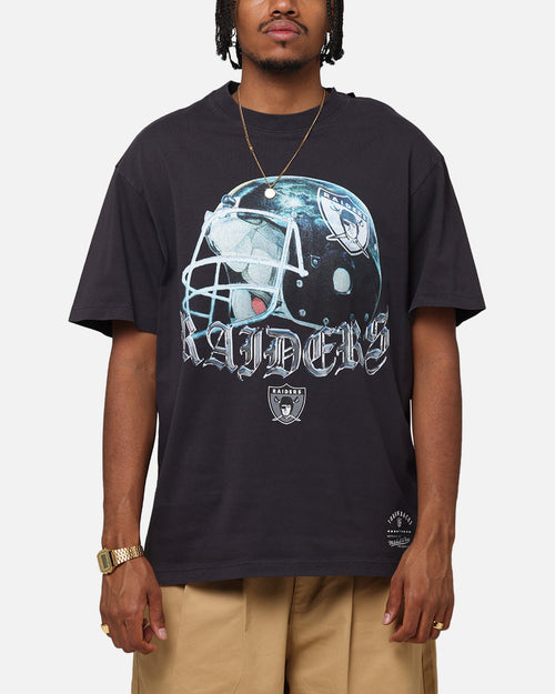 Mitchell & Ness Las Vegas Raiders Helmet T-Shirt Overdyed Black