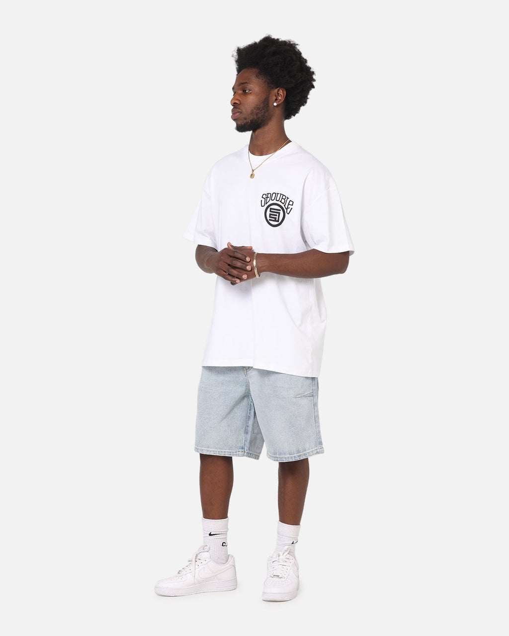 S Double Goosebumps T-Shirt White