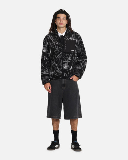 X-Large Camo Reversible Sherpa Jacket Black