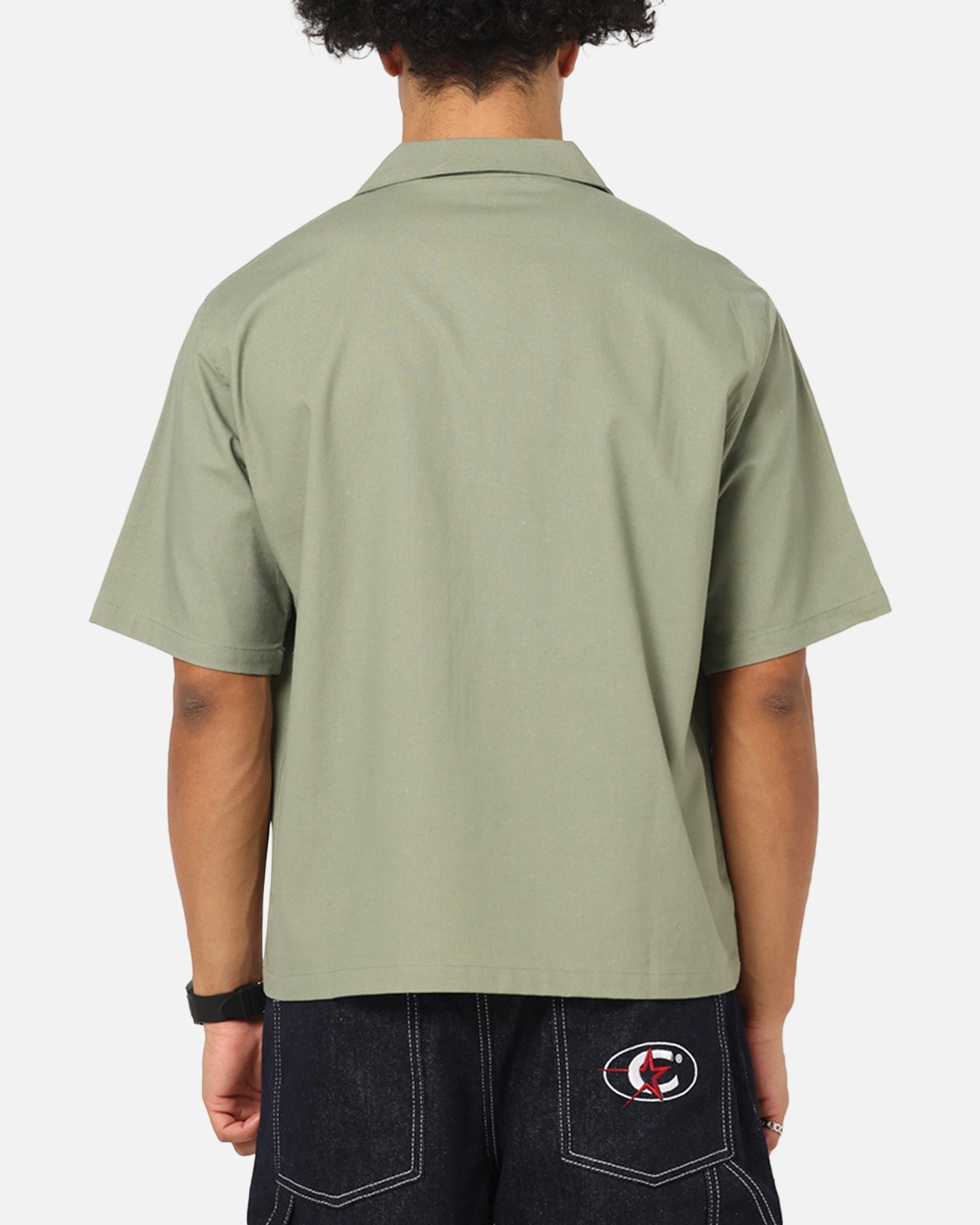 Carre Hand Picked Button Up Shirt Green
