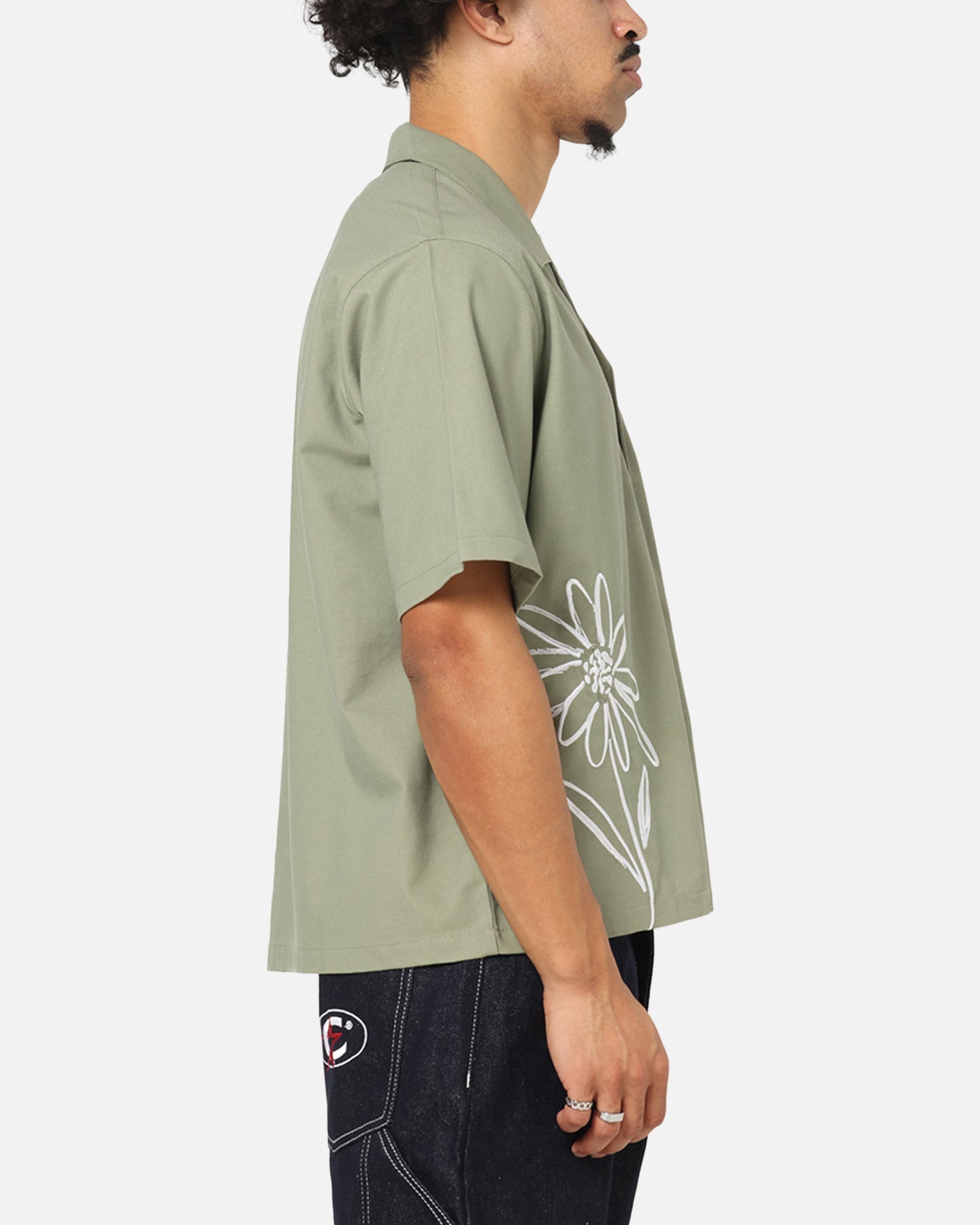 Carre Hand Picked Button Up Shirt Green