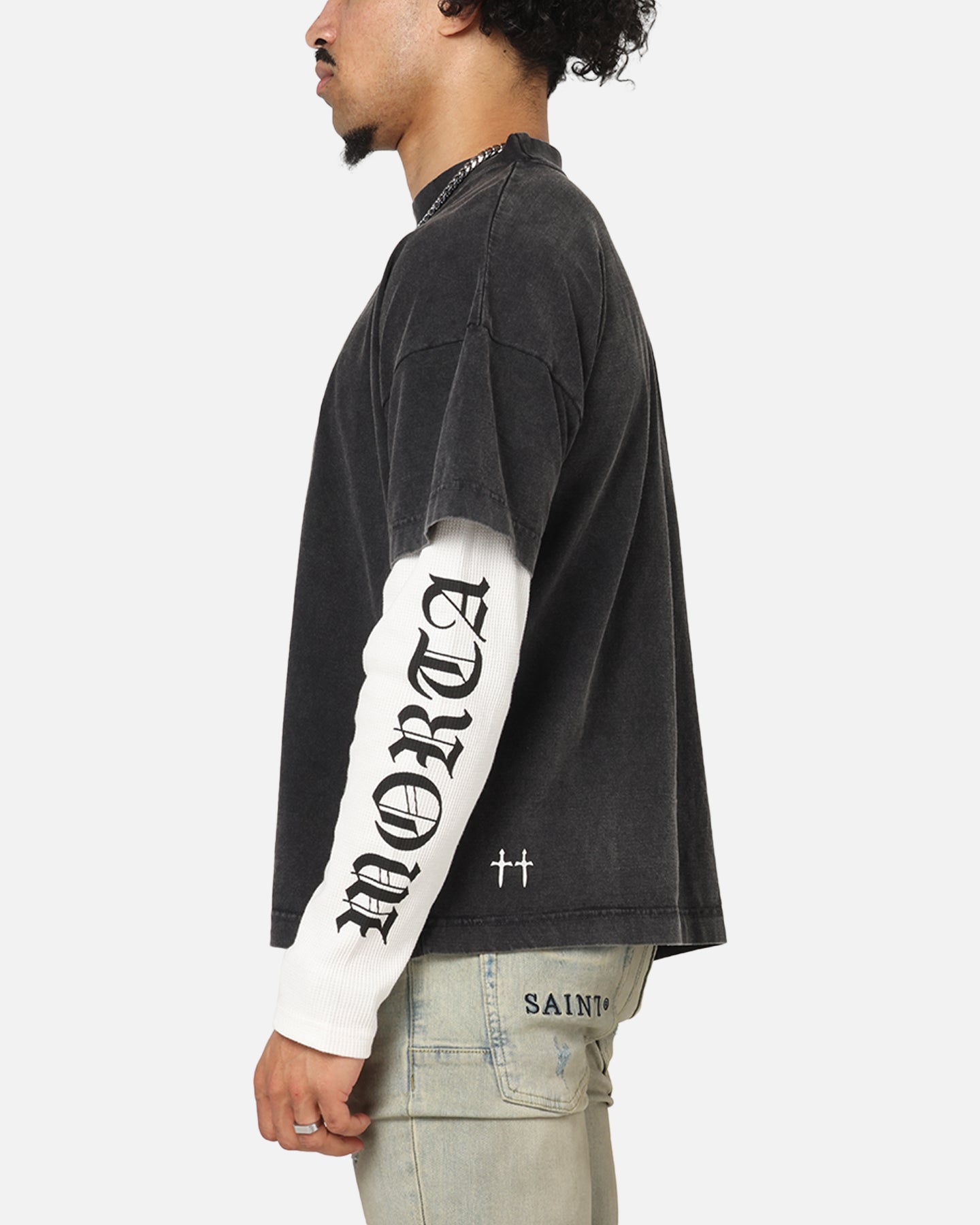 Saint Morta Kingdomcome Long Sleeve T-Shirt Vintage Black