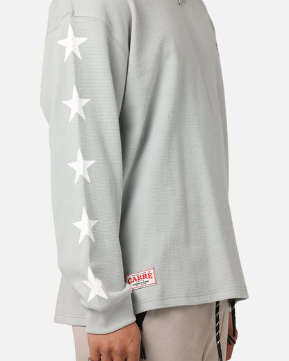 Carre Waffle Workwear Long Sleeve T-Shirt Grey