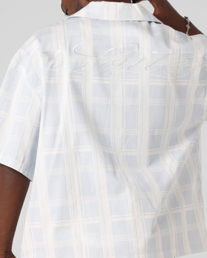 Loiter Daytona Button Up Shirt Blue Check