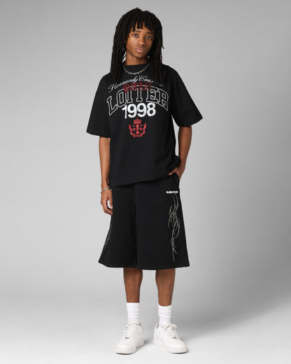 Loiter Drop Out Vintage T-Shirt Black