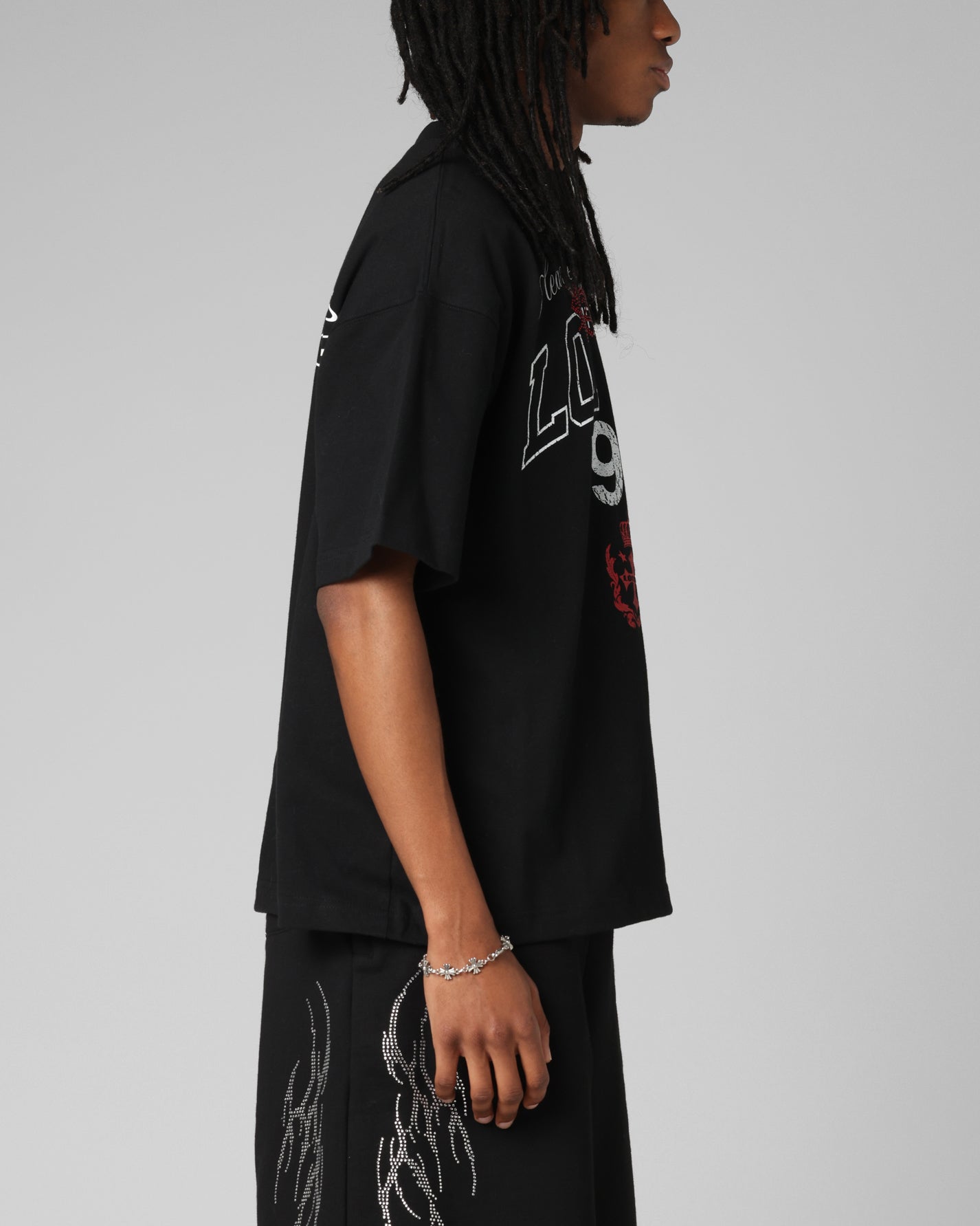 Loiter Drop Out Vintage T-Shirt Black