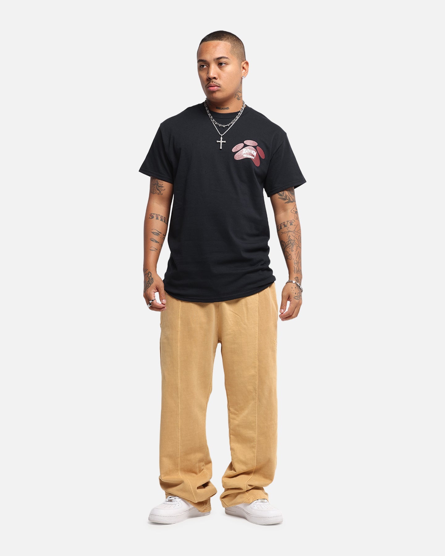 Deathrow Records Doberman Bandana T-Shirt Black
