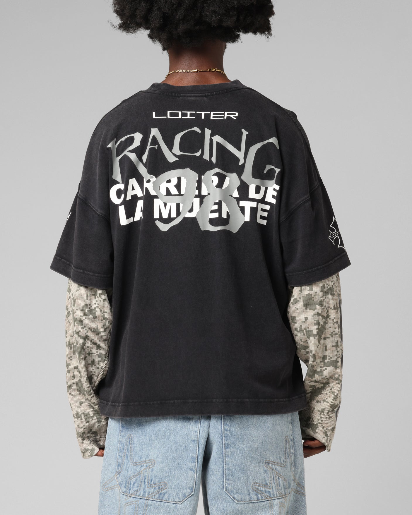 Loiter Performance Layered Long Sleeve T-Shirt Vintage Black