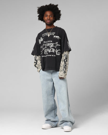 Loiter Performance Layered Long Sleeve T-Shirt Vintage Black