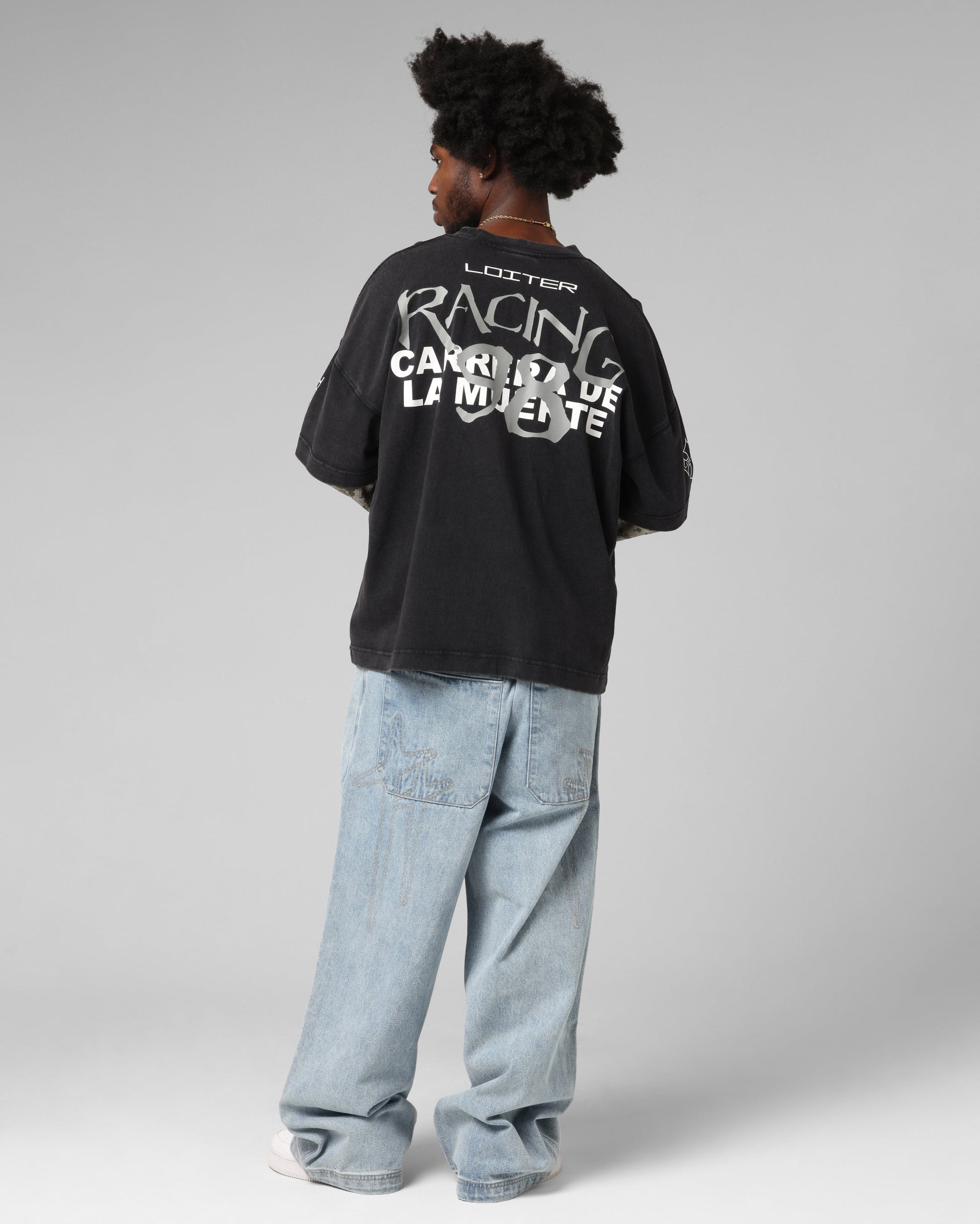 Loiter Performance Layered Long Sleeve T-Shirt Vintage Black