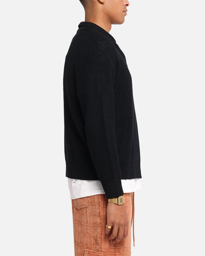 XXIII 3/4 Zip College Jumper Black