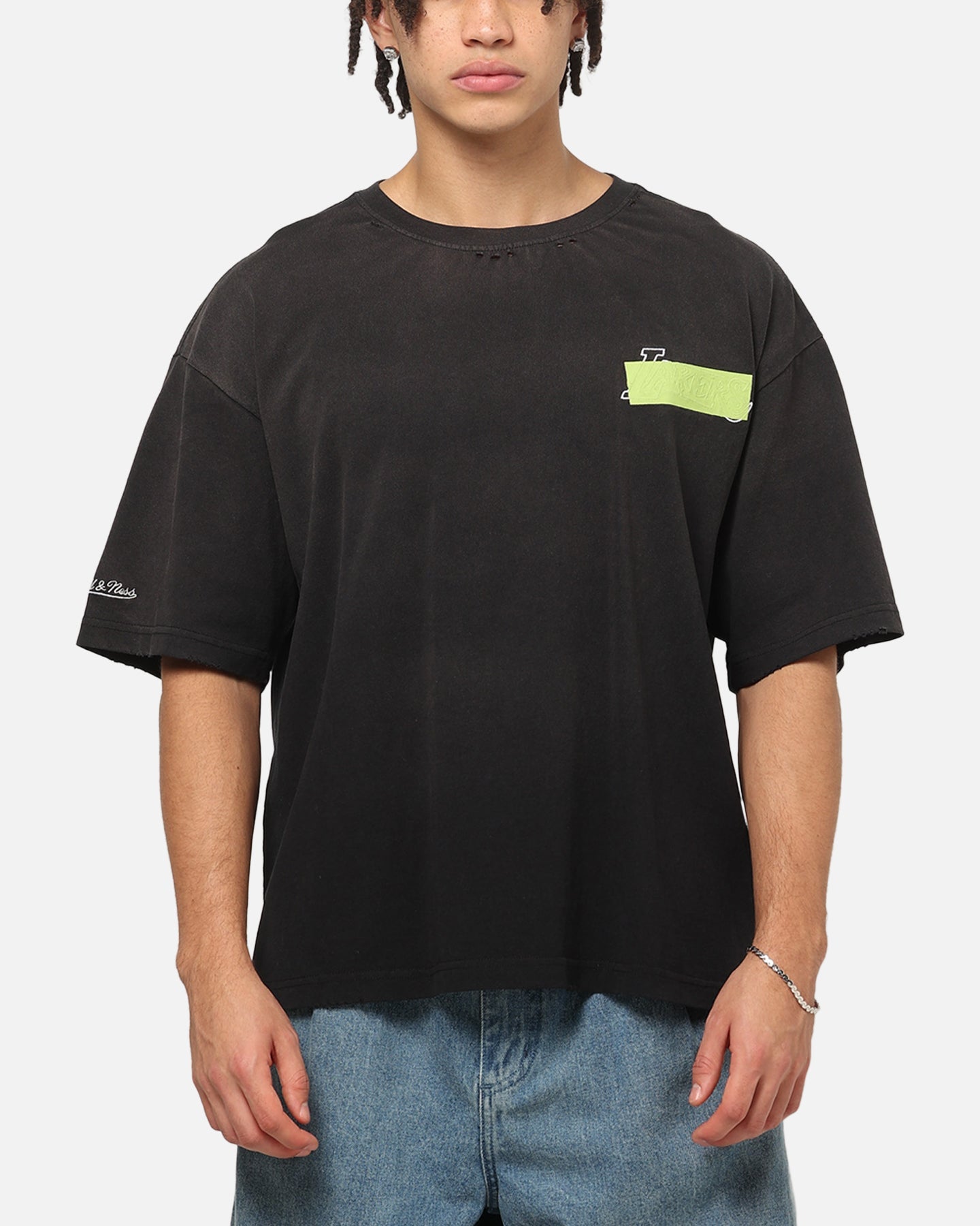 Mitchell & Ness Los Angeles Lakers Tape T-Shirt Black