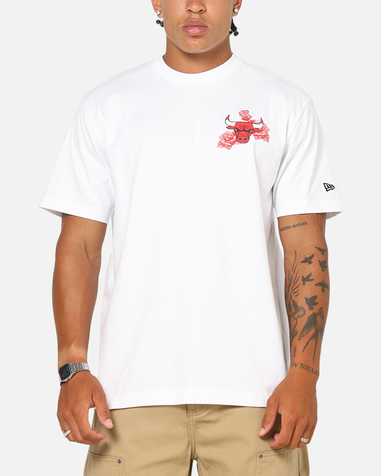 New Era Chicago Bulls Rose Oversized T-Shirt White