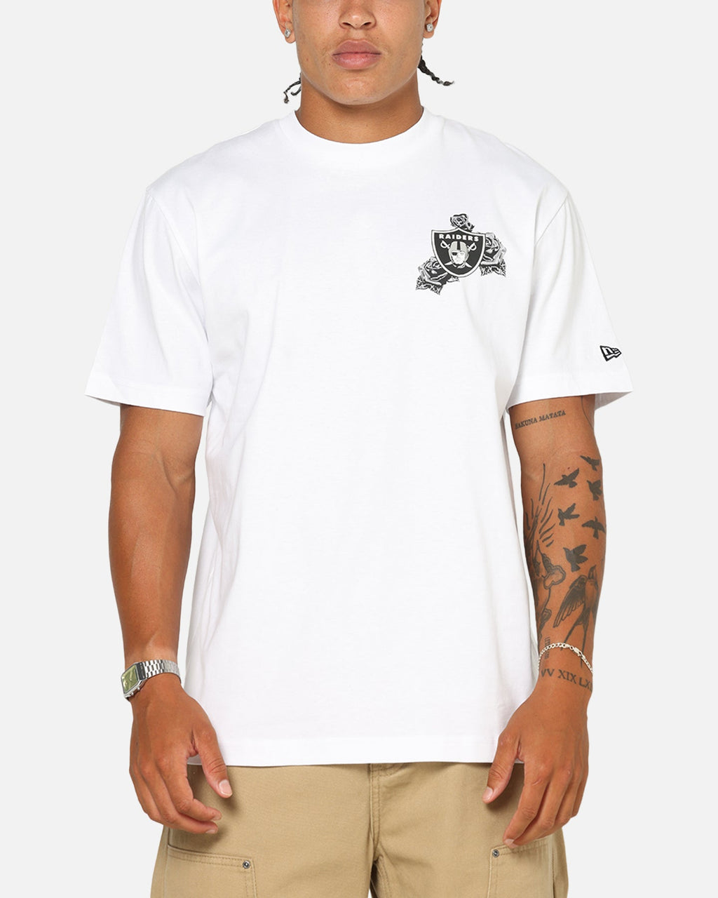 New Era Las Vegas Raiders Rose Oversized T-Shirt White