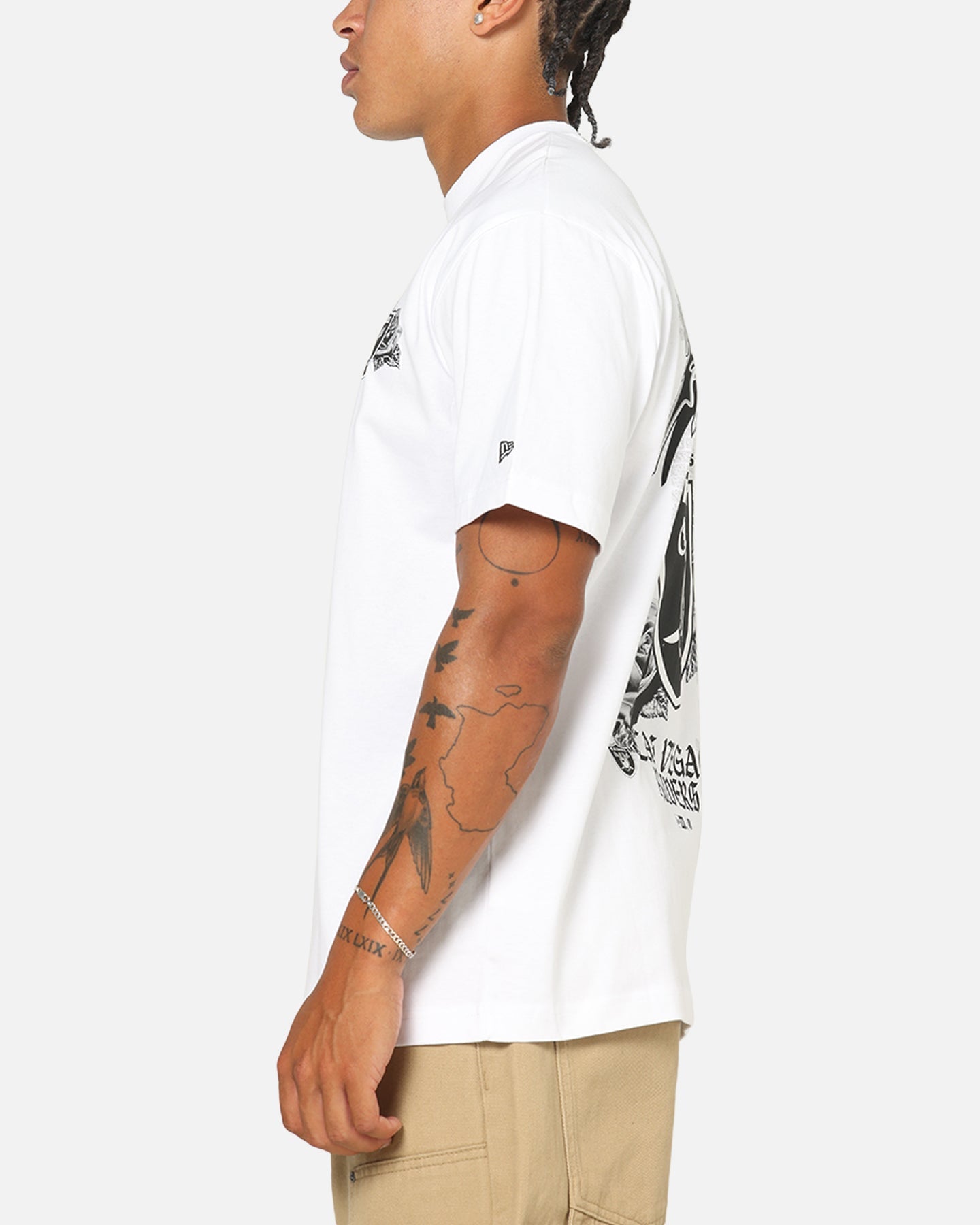 New Era Las Vegas Raiders Rose Oversized T-Shirt White