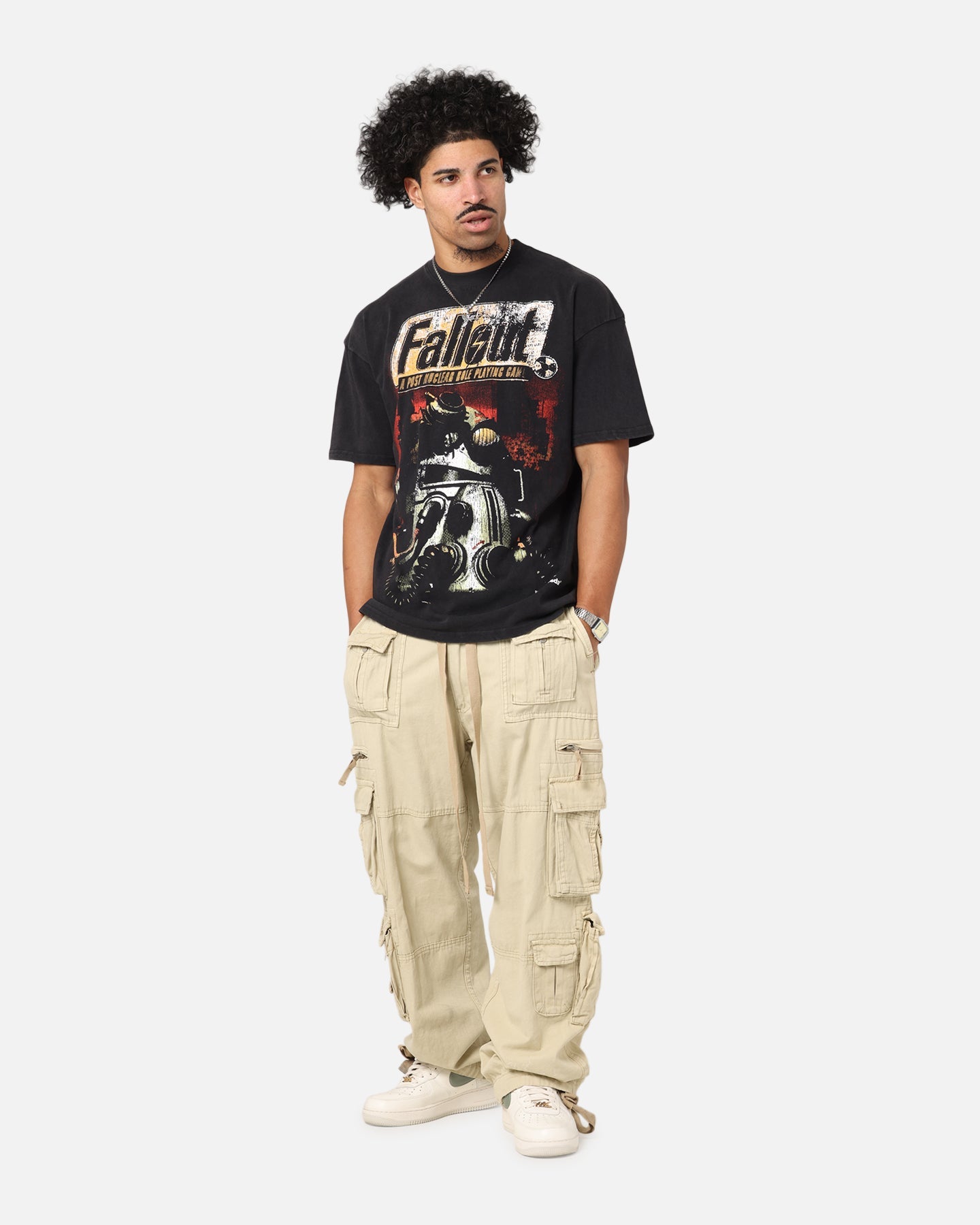 73Studio X Fallout '97 Fallout Vintage T-Shirt Black Acidwash