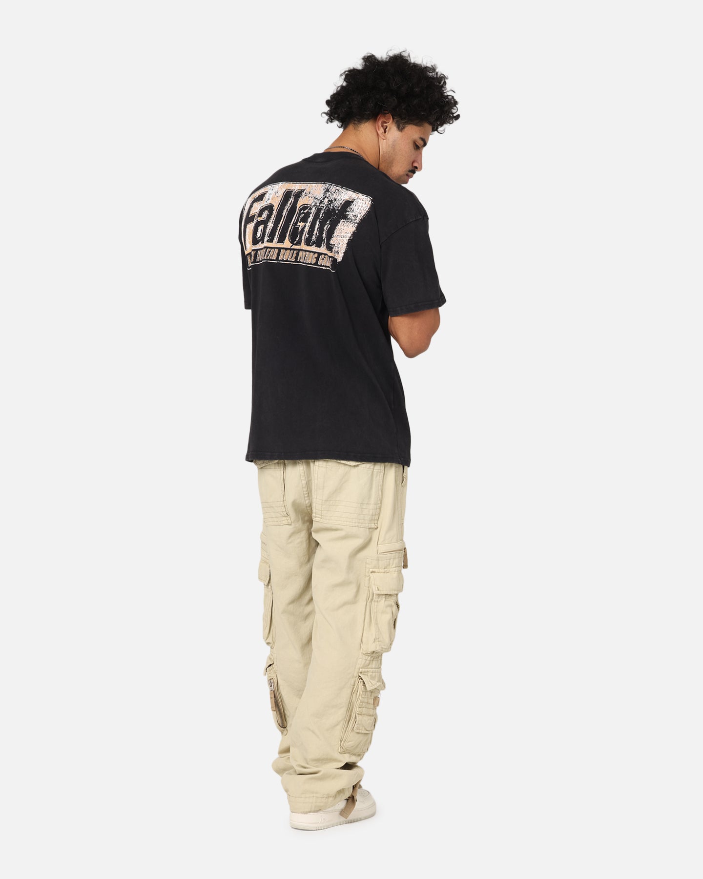 73Studio X Fallout '97 Fallout Vintage T-Shirt Black Acidwash