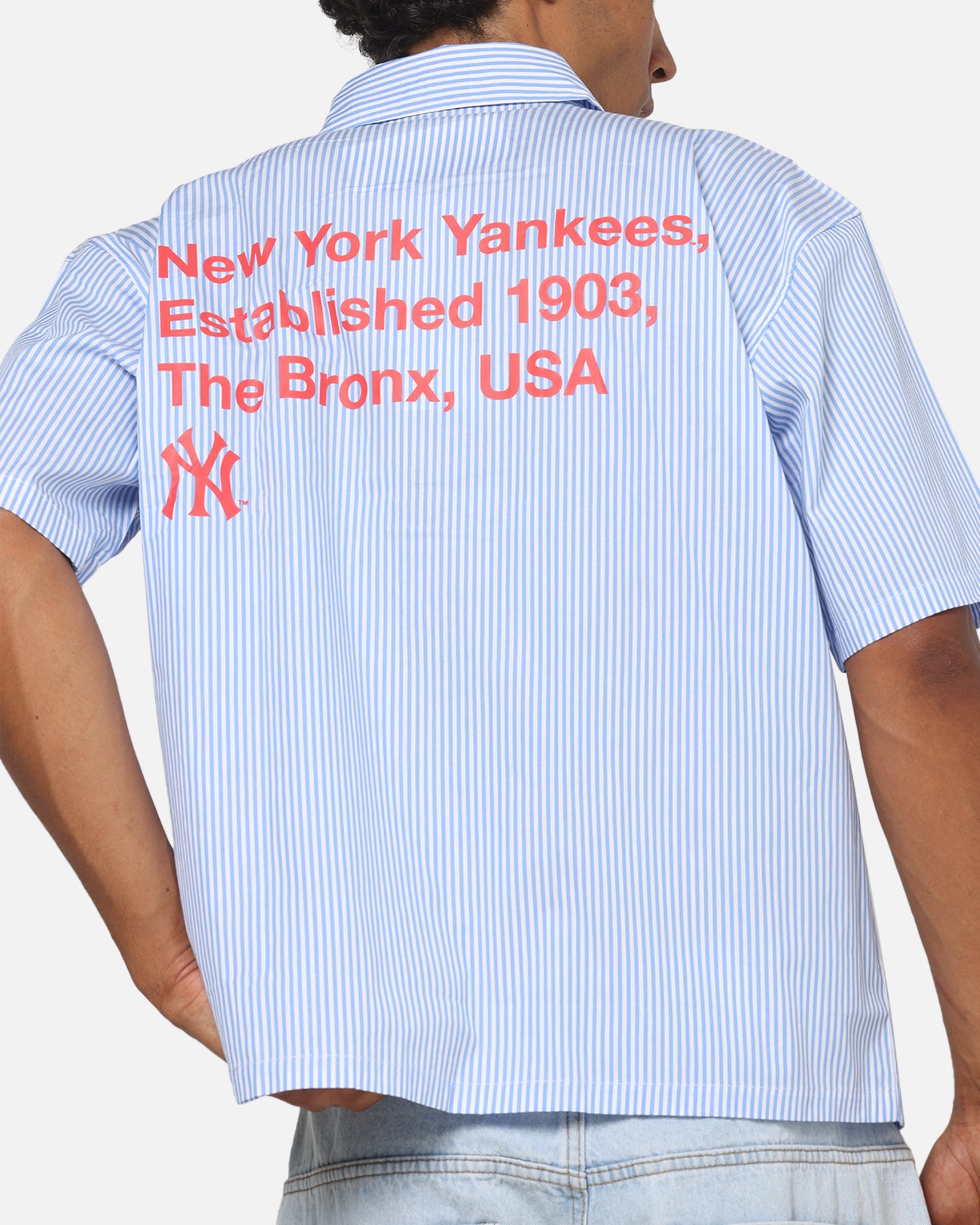 Majestic Athletic New York Yankees Graphic Boxy Shirt White/Blue