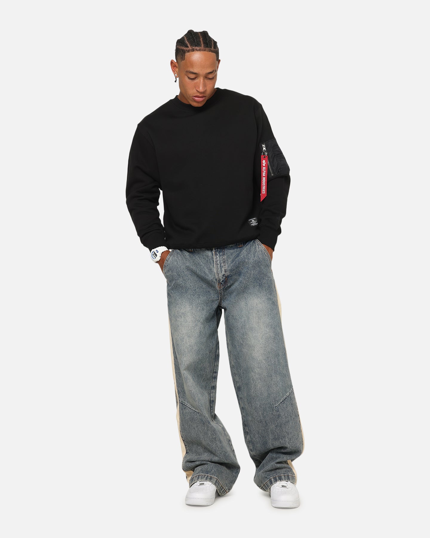Alpha Industries Utility Pocket Crewneck Black